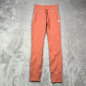 Vuori Daily Legging Womens XS Orange High Rise Drawcord Cuffed Ankle Stretch